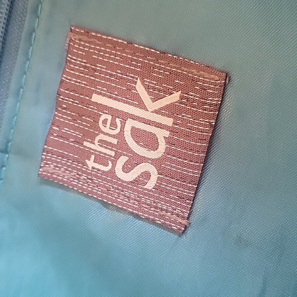 The Sak Blue Multicolor Crochet Tote Bag Shoulder Purse - Picture 8 of 9